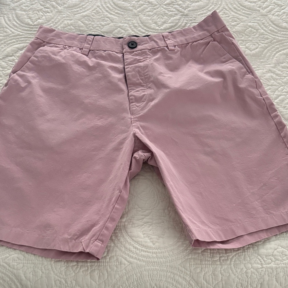 Denim&Co Light Pink Flat Front Shorts